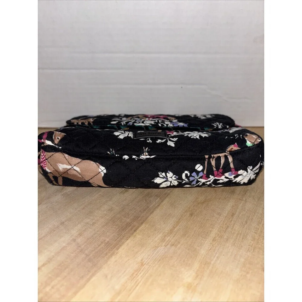 Vera Bradley Brush & Cosmetic Makeup Travel Bag in Merry Mischief Magnet Mirror